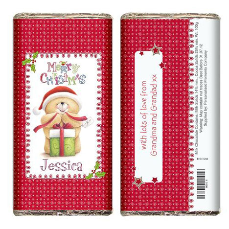 Personalised Forever Friends Christmas Chocolate Bar Extra Image 1